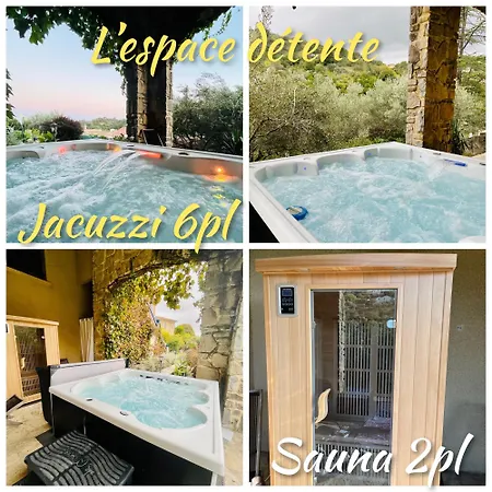 Le Domaine Des Oliviers Piscine Jacuzzi Sauna アパート アレス
